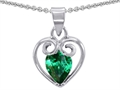 Original Star K™ Simulated Pear Shape Emerald Pendant