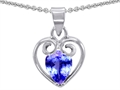Original Star K™ Simulated Pear Shape Tanzanite Pendant