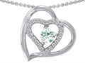 Original Star K™ Genuine Heart Shape Green Amethyst Pendant