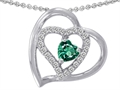 Original Star K™ Simulated Heart Shape Emerald Pendant