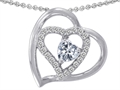 Original Star K™ Genuine Heart Shape White Topaz Pendant