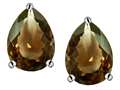 Original Star K™ Pear Shape 9x7mm Genuine Smoky Quartz Earring Studs