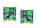 Original Star K™ Square 7mm Genuine Mystic Topaz Earring Studs