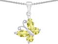 Original Star K™ Butterfly Pendant Made with Genuine Lemon Quartz