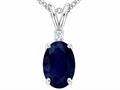Tommaso Design™ Genuine Sapphire and Diamond Pendant