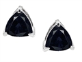 Original Star K™ Trillion 7mm GENUINE Sapphire Earring Studs