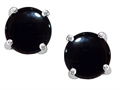Original Star K™ Round Cab Genuine Black Onyx Earrings Studs