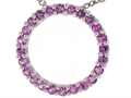 Tommaso Design™ 19mm. Circle Of Love Pendant made with Genuine Pink Sapphire
