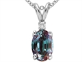 Tommaso Design™ Simulated Alexandrite And Genuine Diamond Pendant
