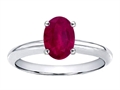 Tommaso Design™ Large Oval 8x6mm GENUINE Ruby Solitaire Engagement Ring