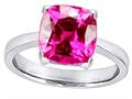 Original Star K™ Large 8mm Cushion Cut Solitaire Engagement Ring with Created Pink Sapphire