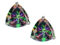 Original Star K™ Trillion 7mm Genuine Mystic Topaz Earring Studs