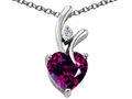 Original Star K™ Genuine Heart Shaped 8mm Rhodolite Pendant