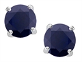 Original Star K™ Round 7mm Black Sapphire Earring Studs