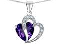 Original Star K™ Heart Shape 12mm Simulated Alexandrite Pendant