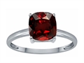 Zoe R™ Genuine Garnet 7mm Cushion Cut Solitaire Engagement Ring