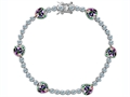 Original Star K™ Classic Heart Shape 7mm Rainbow Mystic Topaz Tennis Bracelet