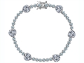 Original Star K™ Classic Heart Shape White Topaz Tennis Bracelet In