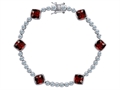 Original Star K™ Classic Cushion Cut 7mm Genuine Garnet Tennis Bracelet
