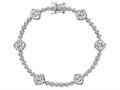 Original Star K™ Classic Cushion Cut 7mm Genuine White Topaz Tennis Bracelet
