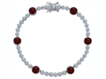 Original Star K™ Classic Round 6mm Genuine Garnet Tennis Bracelet