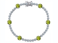 Original Star K™ Classic Round 6mm Genuine Peridot Tennis Bracelet