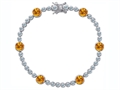 Original Star K™ Classic Round 6mm Genuine Citrine Tennis Bracelet