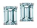 Tommaso Design™ 8x6mm Emerald Cut Genuine Aquamarine Earrings