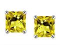 Genuine Square Citrine Earrings