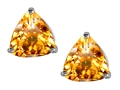Trillion Genuine Citrine Earring Studs