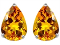 Pear Shape Genuine Citrine Earring Studs