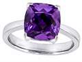 Original Star K™ Large 8mm Cushion Cut Solitaire Engagement Ring With Simulated Amethyst