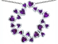 Original Star K™ Large Circle Of Love Pendant With 20 Simulated Amethyst Hearts