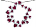 Original Star K™ Large Circle of Love Pendant with 20 Lab Created Ruby Hearts