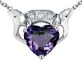 Celtic Love by Kelly 8mm Heart Claddagh Pendant With Simulated Alexandrite