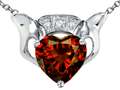 Celtic Love by Kelly 8mm Heart Claddagh Pendant With Genuine Garnet