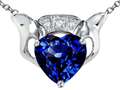 Celtic Love by Kelly 8mm Heart Claddagh Pendant With Created Sapphire