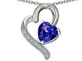 Original Star K™ 7mm Heart Shape Created Tanzanite Heart Pendant