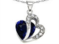 Original Star K™ Heart Shape 12mm Created Sapphire Pendant