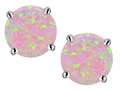 Original Star K™ Round 7mm Created Pink Opal Earring Studs
