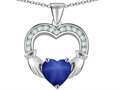 Celtic Love by Kelly Hands Holding 8mm Heart Claddagh Pendant With Created Star Sapphire