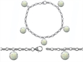 Original Star K™ High End Tennis Charm Bracelet With 5pcs 7mm Round Created Opal