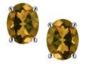 Original Star K™ Oval 8x6mm Genuine Smoky Quartz Earring Studs