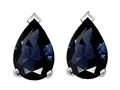 Tommaso Design™ 8x6mm Pear Shape Genuine Sapphire Earrings