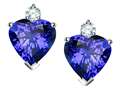 Original Star K™ Heart Shape Simulated Tanzanite Earrings