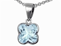 Tommaso Design™ Genuine Aquamarine Clover Pendant