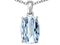 Tommaso Design™ Rare European Checkerboard Cut Cushion Shape Genuine Aquamarine Pendant