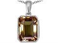 Original Star K™ Emerald Cut 10x8mm Genuine Smoky Quartz Pendant