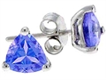 Tommaso Design™ 4.5mm Trillion Genuine Tanzanite Earrings