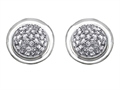 Original Star K™ Round Puffed Earrings with Cubic Zirconia